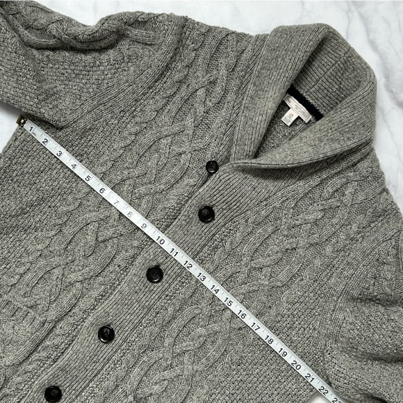 Gap Lambswool Cable Knit Shawl Cardigan - US L - Picture 12 of 14